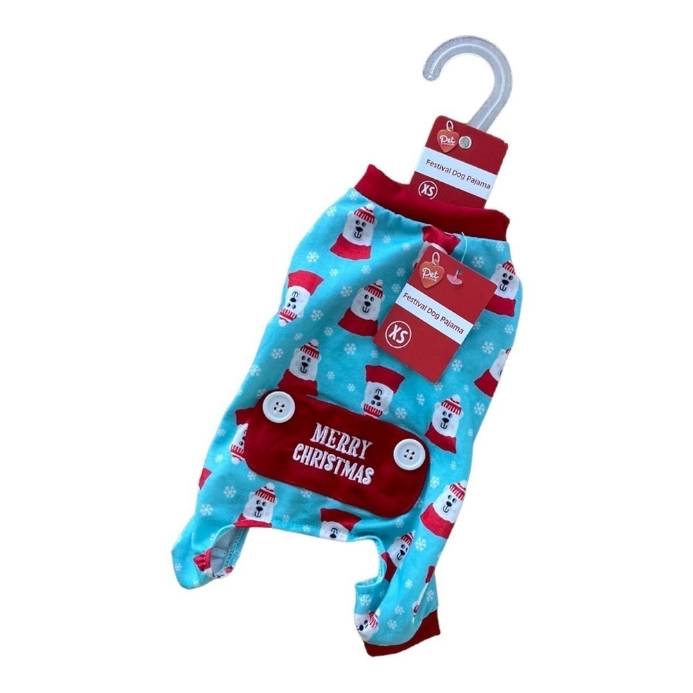 Pet Central Dog Holiday Polar Bear Christmas Pajamas 
Size XS NWT
